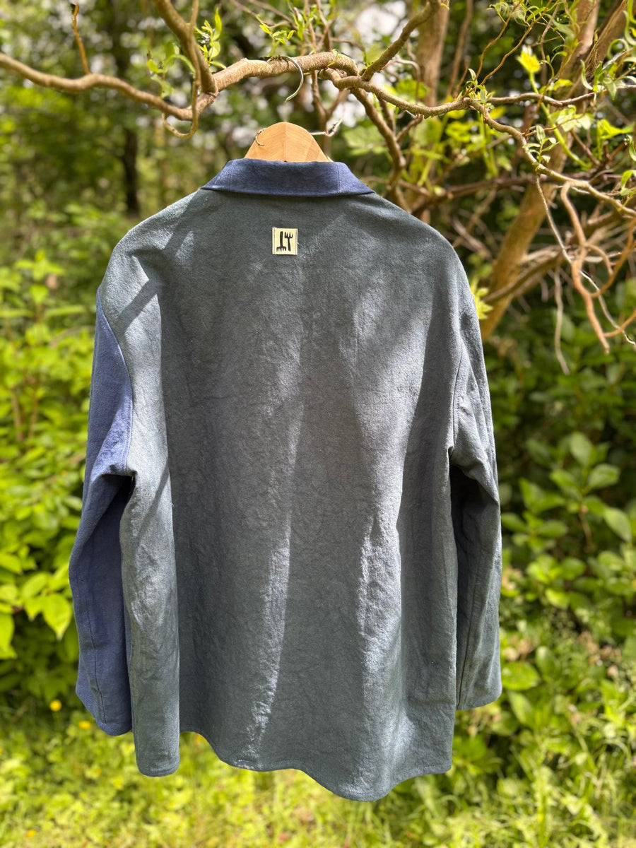 Blue patchwork jacket - large/x large